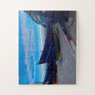 Resting Blue Boats on Essaouira Shore Legpuzzel