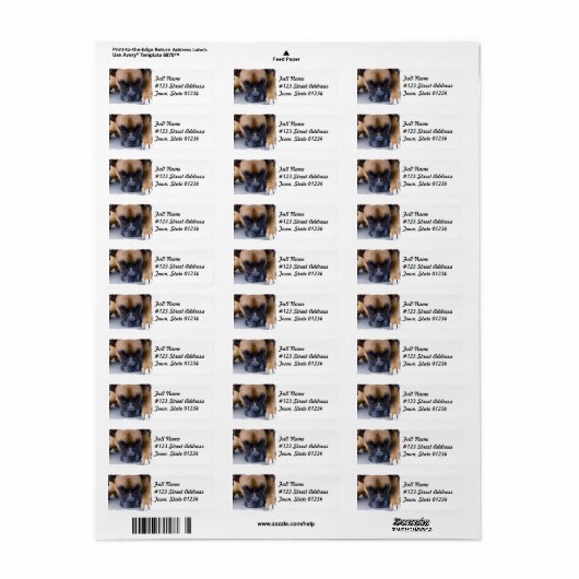 Resting Boxer Dog Mailing Label (Full Sheet)