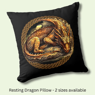 Resting Brown Dragon Kussen