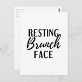Resting Brunch Face Briefkaart (Voorkant / Achterkant)