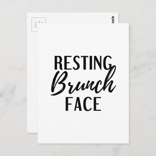 Resting Brunch Face Briefkaart (Voorkant / Achterkant)