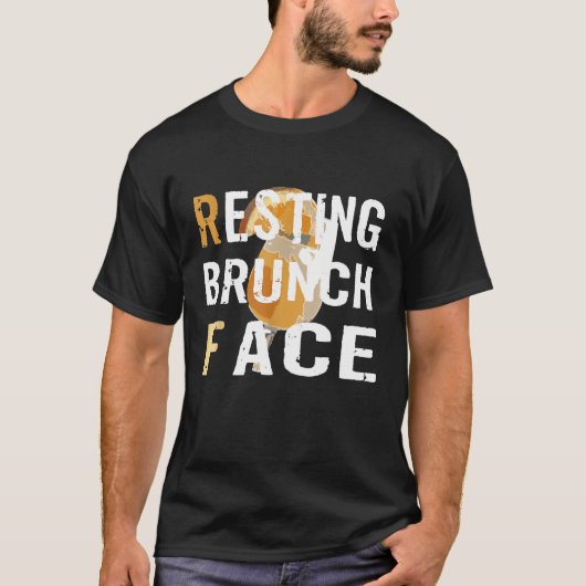 Resting Brunch Face Champagne Mimosa Funny T-shirt (Voorkant)