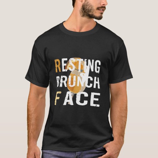 Resting Brunch Face Champagne Mimosa Funny T-shirt (Voorkant)