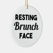 Resting Brunch Face Keramisch Ornament (Rechts)