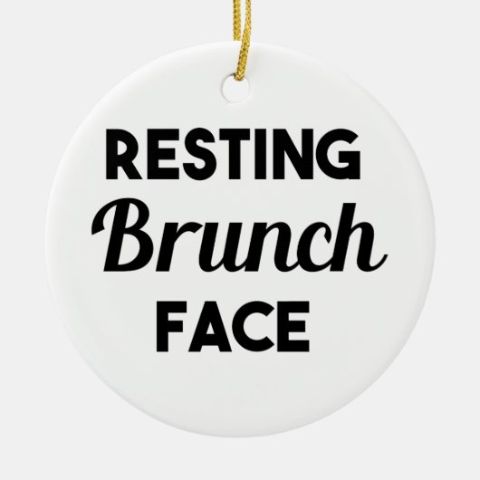 Resting Brunch Face Keramisch Ornament (Voorkant)