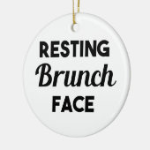 Resting Brunch Face Keramisch Ornament (Links)