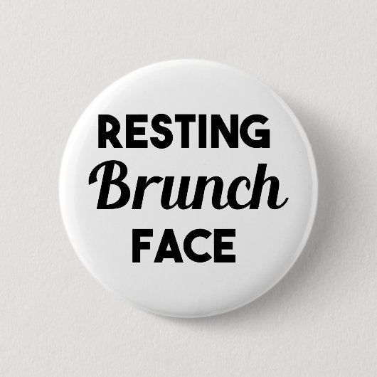 Resting Brunch Face Ronde Button 5,7 Cm (Voorkant)