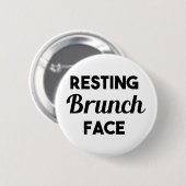 Resting Brunch Face Ronde Button 5,7 Cm (Voorkant /achterkant)