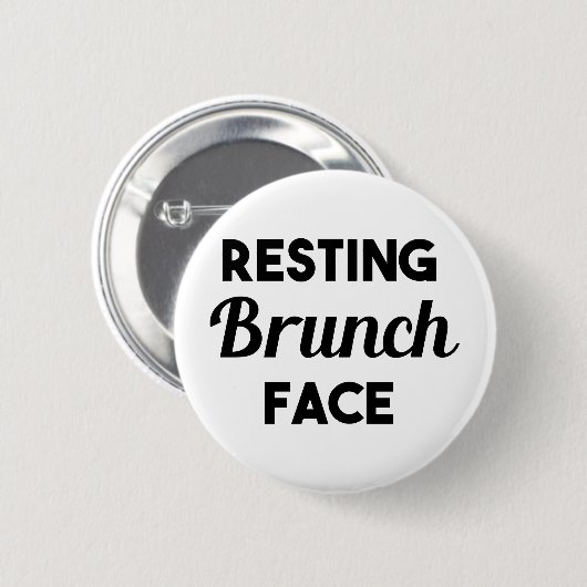 Resting Brunch Face Ronde Button 5,7 Cm (Voorkant /achterkant)