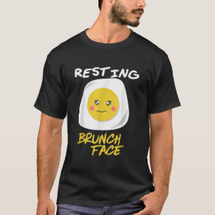 Resting Brunch Face Schattige Egg Funny Ontbijt Lu T-shirt