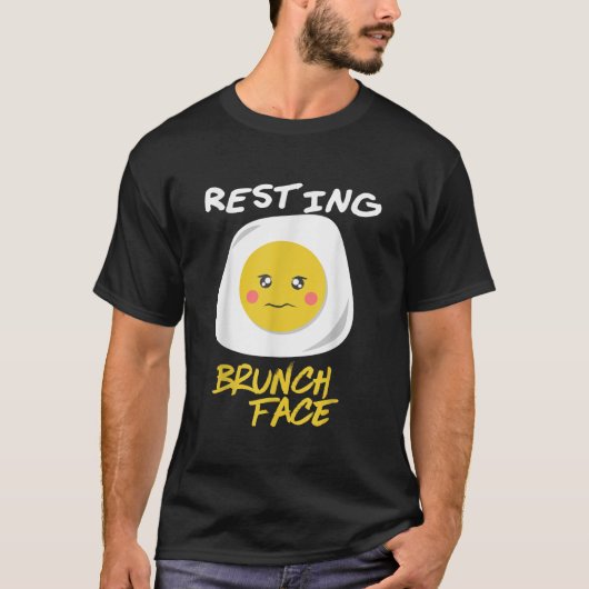 Resting Brunch Face Schattige Egg Funny Ontbijt Lu T-shirt (Voorkant)