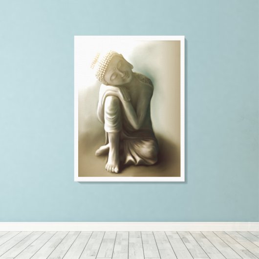 Resting Buddha Canvas Afdruk (Insitu (Houten vloer))
