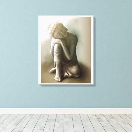 Resting Buddha Canvas Afdruk (Insitu (Houten vloer))