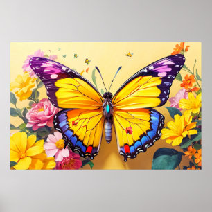  Resting Butterfly Illustratie Ontwerp Poster