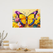  Resting Butterfly Illustratie Ontwerp Poster (Keuken)