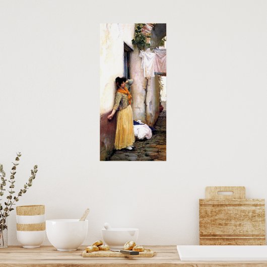 Resting by John William Waterhouse Poster (Keuken)