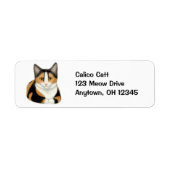 Resting Calico Cat Label (Voorkant)