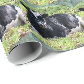Resting Dairy Koe Green Postmarks Back Cadeaupapier (Rol Hoek)