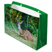 Resting Deer Gift Bag Groot Cadeauzakje (Achterkant Gekanteld)