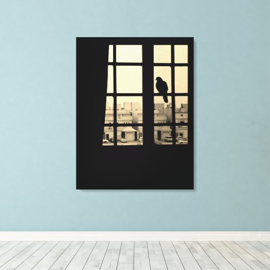 Resting Dove Canvas Afdruk (Insitu (Houten vloer))