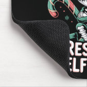 Resting Elf Face Funny Christmas Cute Creepy Women Muismat (Hoek)