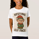 Resting Elf Face – Grumpy Holiday Mood T-shirt (Voorkant)