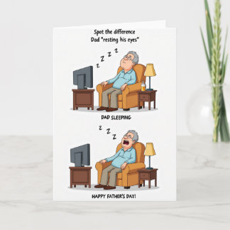Resting Eyes Fathers Day Card Kaart