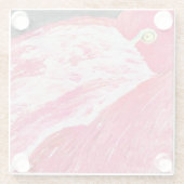 Resting Flamingo Glass Onderzetter (Achterkant)