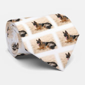 Resting German Shepherd Dog Mannen Necktie Stropdas (Opgerold)