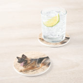 Resting German Shepherd Dog Onderzetters (Zijkant)