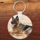 Resting German Shepherd Dog Sleutelhanger (Voorkant)
