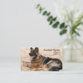 Resting German Shepherd Visitekaartje (Staand voorkant)