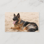 Resting German Shepherd Visitekaartje (Achterkant)