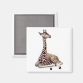 Resting Giraffe Magnet (Voorkant / Achterkant)