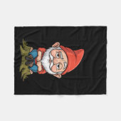 Resting Gnome Face Cute Funny Christmas Kawaii Car Fleece Deken (Voorkant (Horizontaal))