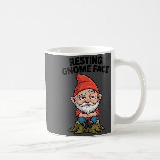 Resting Gnome Face Cute Funny Christmas Kawaii Car Koffiemok (Rechts)