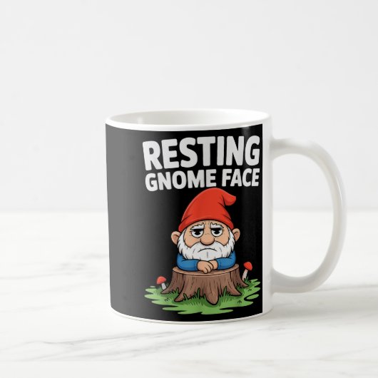 Resting Gnome Face Cute Funny Christmas Kawaii Car Koffiemok (Rechts)