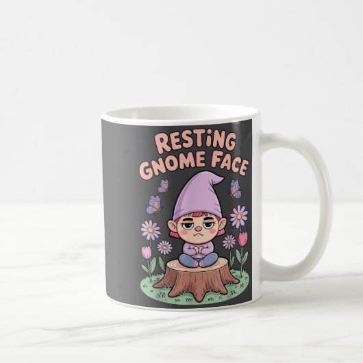 Resting Gnome Face Cute Funny Christmas Kawaii Car Koffiemok (Rechts)