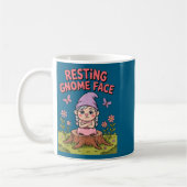 Resting Gnome Face Cute Funny Christmas Kawaii Car Koffiemok (Links)
