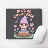 Resting Gnome Face Cute Funny Christmas Kawaii Car Muismat (Met muis)