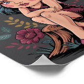 Resting Gnome Face Cute Funny Christmas Kawaii Car Poster (Hoek)