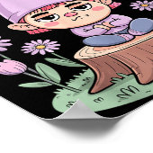 Resting Gnome Face Cute Funny Christmas Kawaii Car Poster (Hoek)