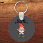 Resting Gnome Face Cute Funny Christmas Kawaii Car Sleutelhanger (Voorkant)