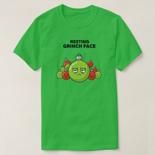 Resting Grinch Face Christmas Ornament  T-shirt (Design voorkant)