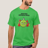 Resting Grinch Face Christmas Ornament  T-shirt (Voorkant)