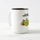 Resting Grinch Face Christmas Ornament  Tweekleurige Koffiemok (Voorkant links)