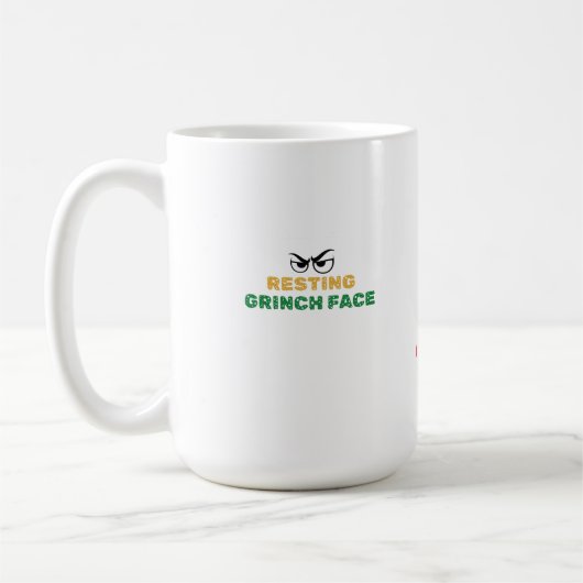 "Resting Grinch Face" Funny Christmas Coffee Mug - Koffiemok (Links)