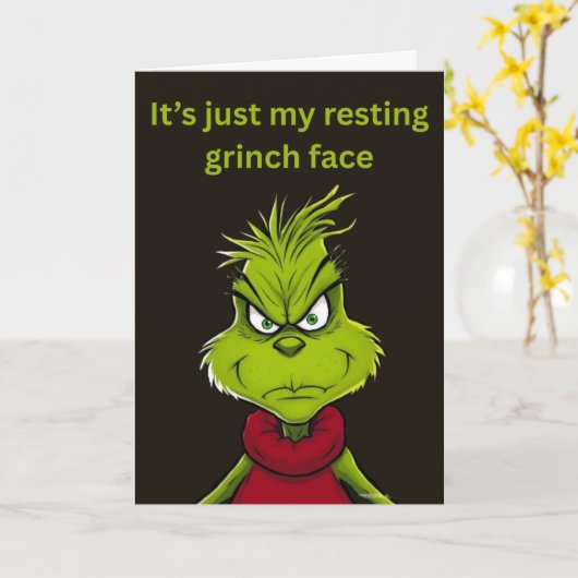 Resting grinch face kaart (Gele Bloem)