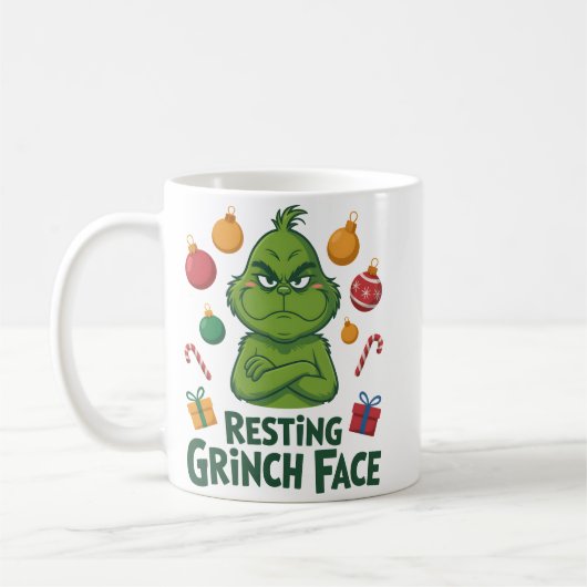 Resting Grinch Face Koffiemok (Links)