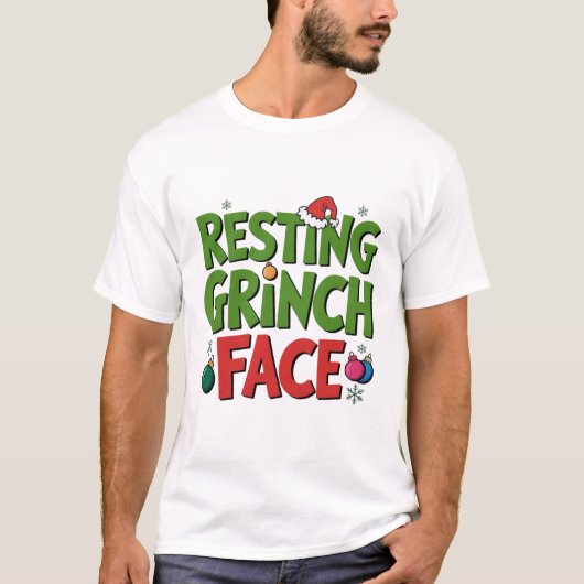 Resting Grinch Face Sarcastic Holiday Tee T-shirt (Voorkant)